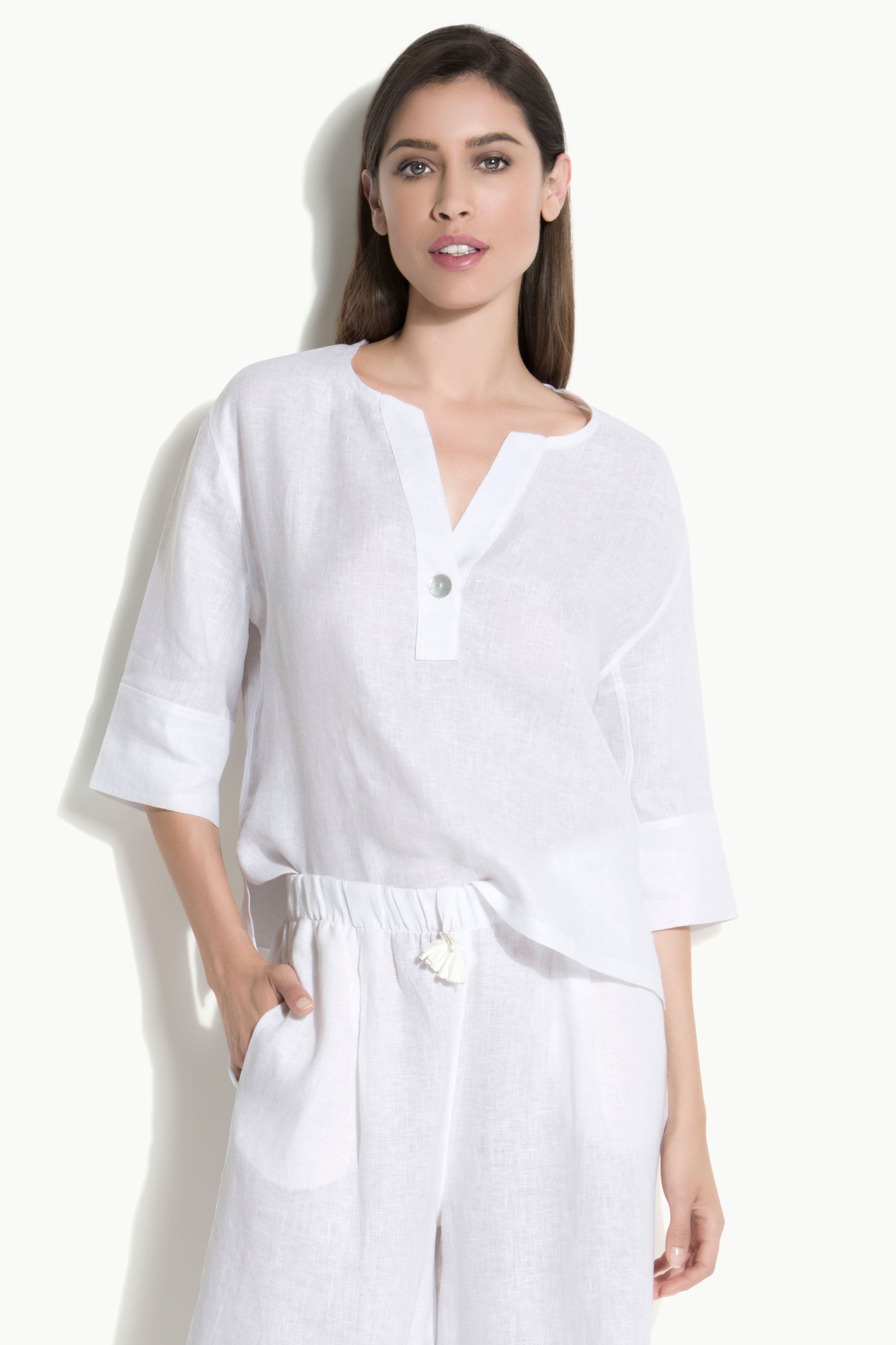 THE POPOVER BLOUSE IN LINEN