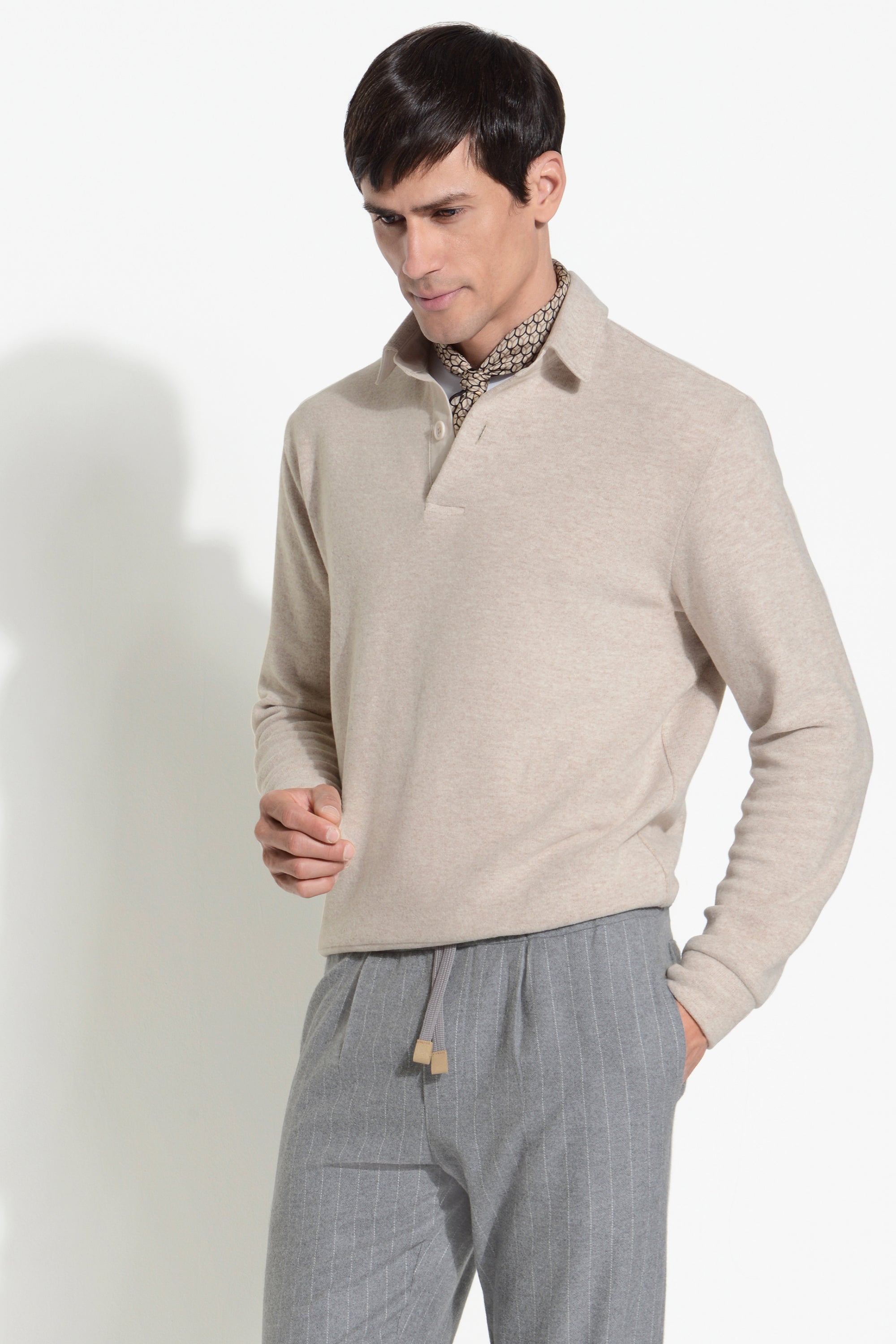 KNIT POLO SWEATER