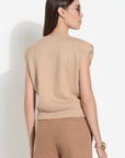 SHARP-SHOULDER CROPPED GILET