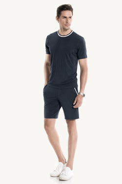 SUPERSOFT BERMUDA WITH PIPING
