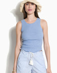 HIGH NECK RIB TANKTOP 