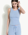 HIGH NECK RIB TANKTOP 
