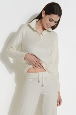 VELOUR POLO SHIRT