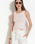 HIGH NECK RIB TANKTOP