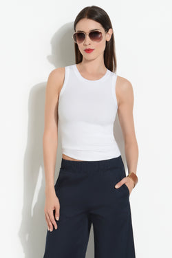 HIGH NECK RIB TANKTOP
