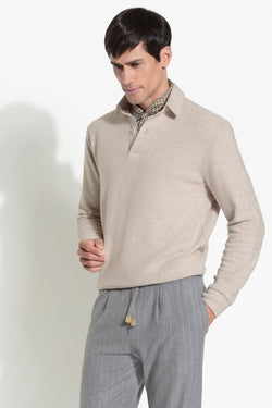 KNIT POLO SWEATER